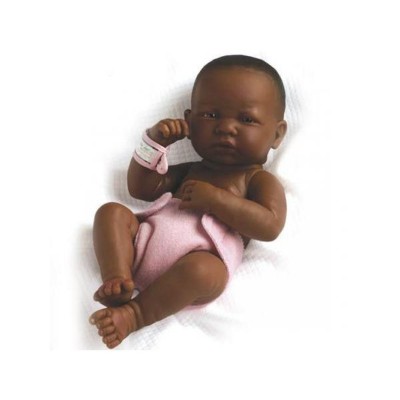 All-vinyl newborn doll in diaper. african american. real girl!  Berenguer    546678